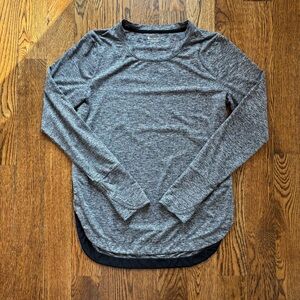 Athleta Performance Long Sleeve Top Gray | Medium | Lightweight Athletic Shirt